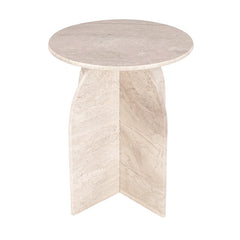 Florence Dyna Beige Dyna Marble Side Table - Ornate Home