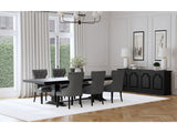 Florence Grey 7-piece 126-inch Extension Dining Table Set - Ornate Home
