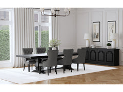 Florence Grey 7-piece 126-inch Extension Dining Table Set - Ornate Home