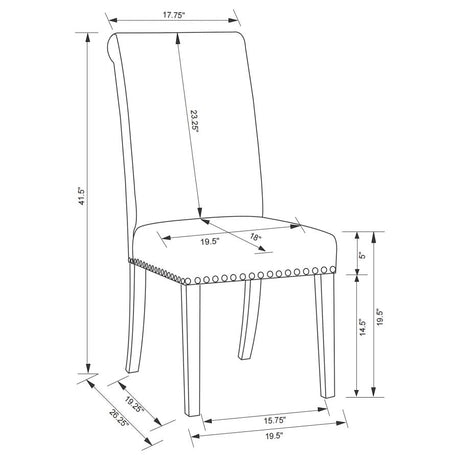 Florence Rustic Smoke and Grey Side Chairs (Set of 2) - Ornate Home