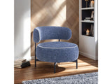 Florens Dark Blue Swivel Chair - Ornate Home
