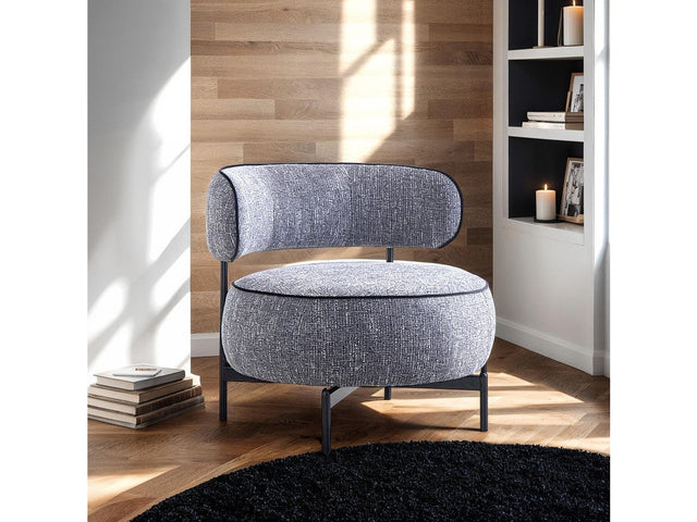 Florens Dark Gray Swivel Chair - Ornate Home