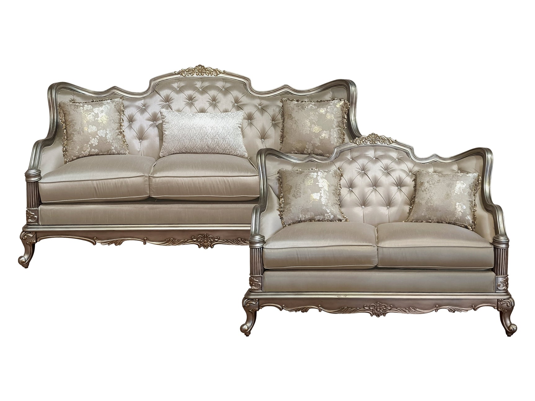Florentina Taupe Sofa & Loveseat - Ornate Home