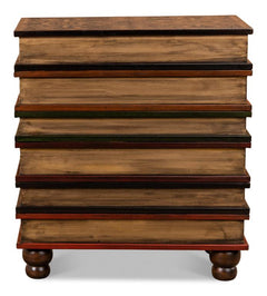 Florentine Multi Color Books Chairside Chest - Ornate Home