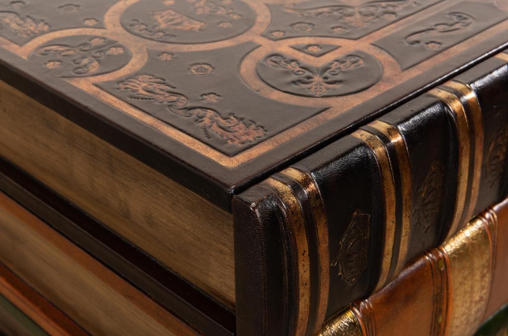 Florentine Multi Color Books Chairside Chest - Ornate Home
