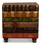 Florentine Multi Color Books Chairside Chest - Ornate Home