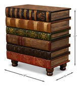 Florentine Multi Color Books Chairside Chest - Ornate Home