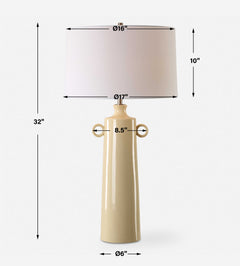 Florero Pale Yellow Table Lamp - Ornate Home
