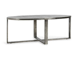 Flores Gray Oval Coffee Table - Ornate Home