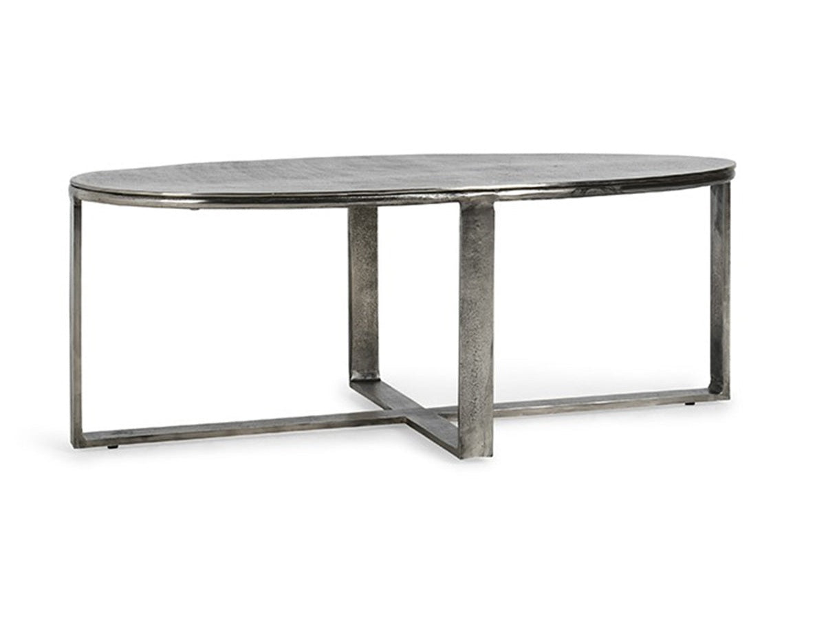 Flores Gray Oval Coffee Table - Ornate Home