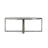 Flores Gray Oval Coffee Table - Ornate Home