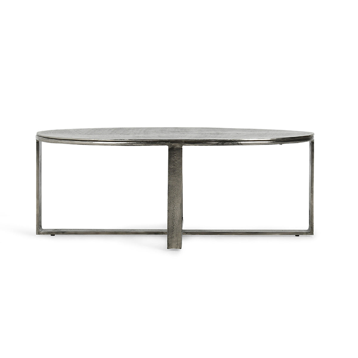 Flores Gray Oval Coffee Table - Ornate Home