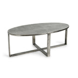 Flores Gray Oval Coffee Table - Ornate Home