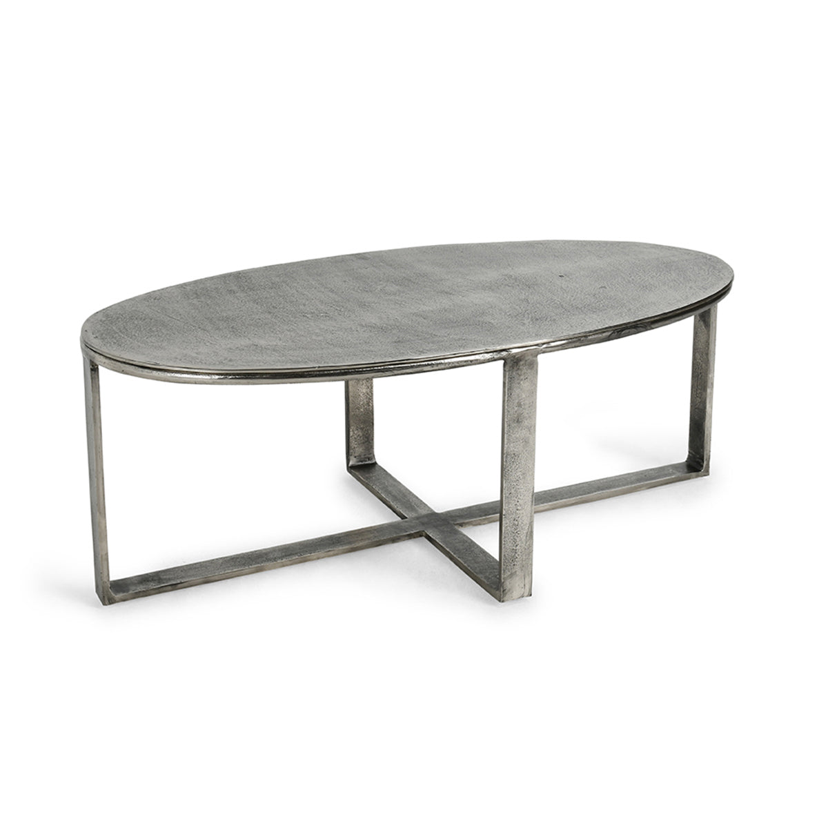 Flores Gray Oval Coffee Table - Ornate Home