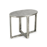 Flores Gray Oval End Table - Ornate Home