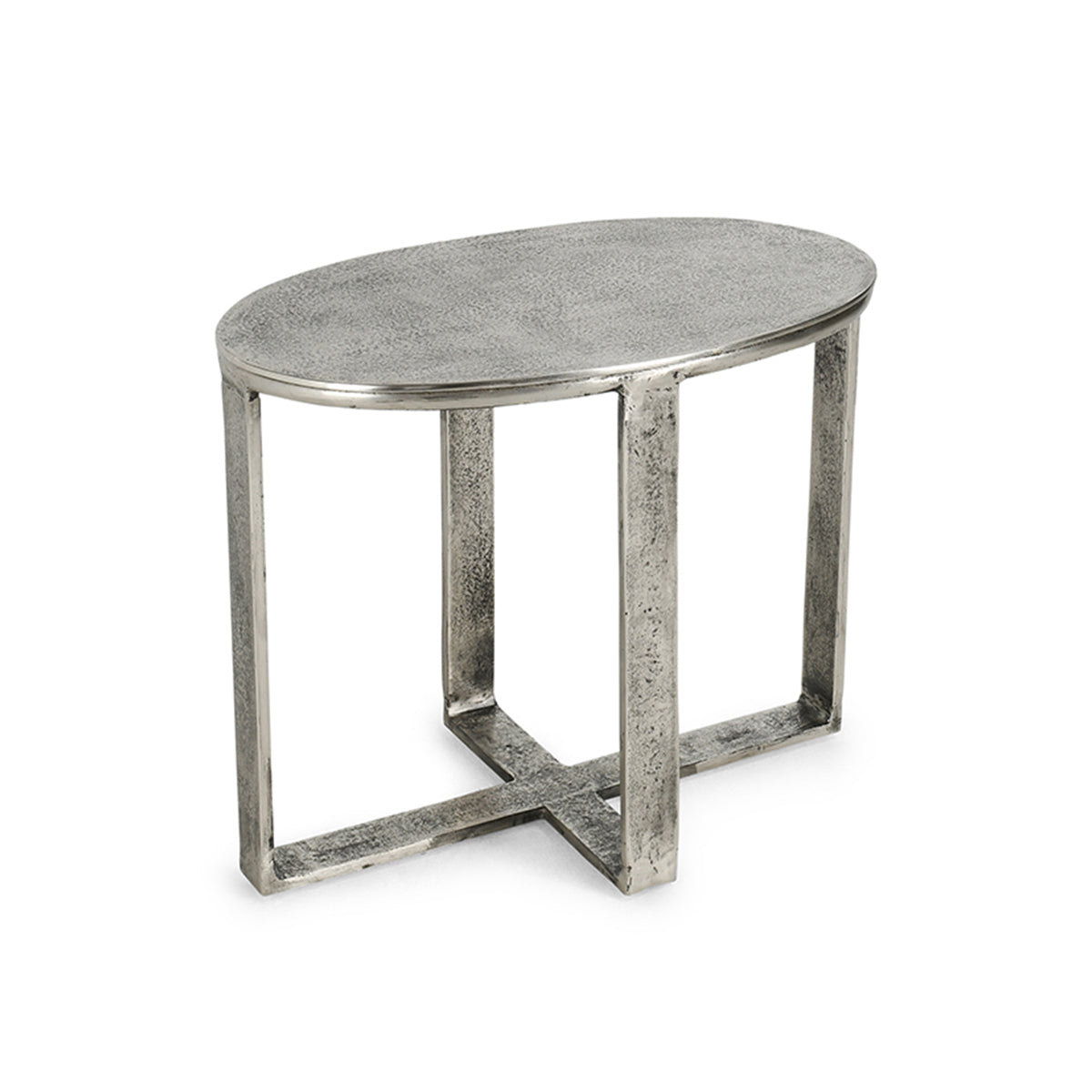 Flores Gray Oval End Table - Ornate Home