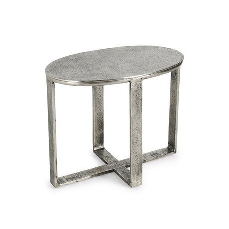 Flores Gray Oval End Table - Ornate Home