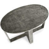 Flores Gray Oval End Table - Ornate Home