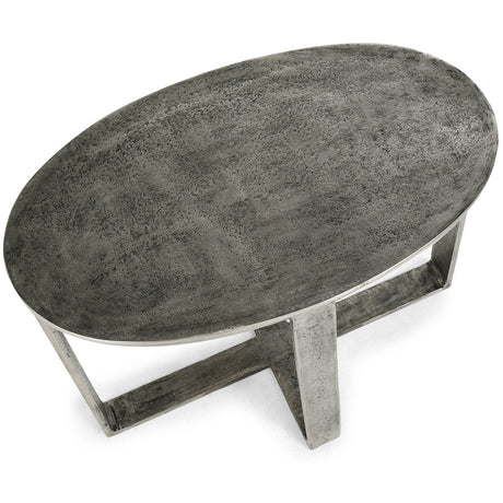 Flores Gray Oval End Table - Ornate Home