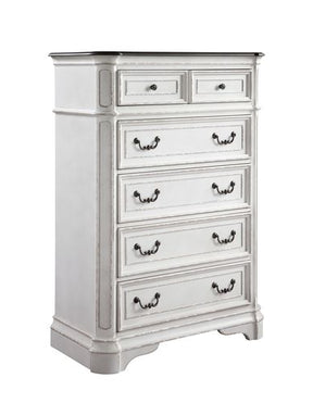 Florian Antique White/Oak Chest - Ornate Home
