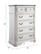 Florian Antique White/Oak Chest - Ornate Home