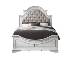 Florian Beige/Antique White Queen Bed - Ornate Home