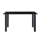 Florian Black Metal Dining Table - Ornate Home