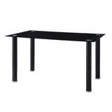 Florian Black Metal Dining Table - Ornate Home