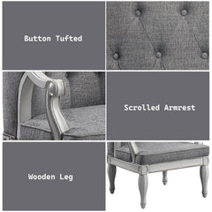 Florian Gray & Antique White Accent Chair - Ornate Home