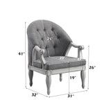 Florian Gray & Antique White Accent Chair - Ornate Home