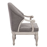 Florian Gray & Antique White Accent Chair - Ornate Home