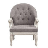Florian Gray & Antique White Accent Chair - Ornate Home