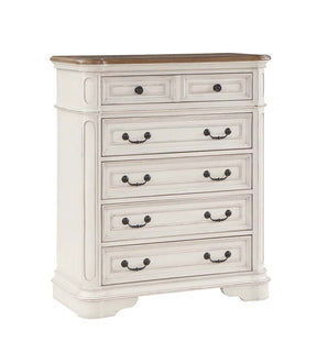 Florian Gray/Antique White Chest - Ornate Home