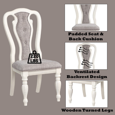 Florian Gray & Antique White Side Chair (Set of 2) - Ornate Home