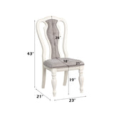 Florian Gray & Antique White Side Chair (Set of 2) - Ornate Home