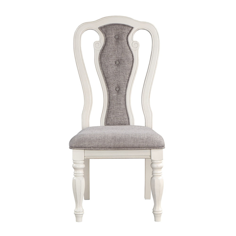 Florian Gray & Antique White Side Chair (Set of 2) - Ornate Home