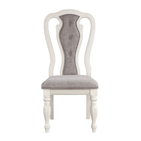 Florian Gray & Antique White Side Chair (Set of 2) - Ornate Home