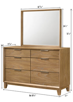 Florian Natural Upholstered Storage Platform Bedroom Set - Ornate Home