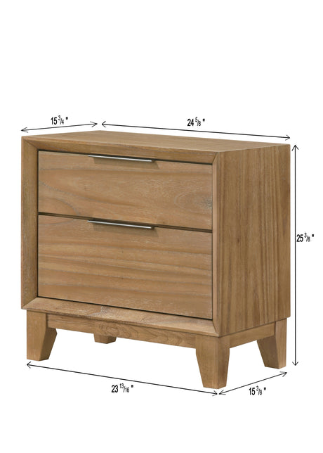 Florian Natural Upholstered Storage Platform Bedroom Set - Ornate Home