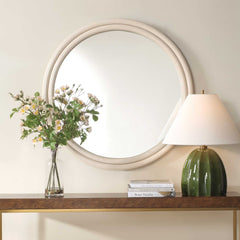 Florian Warm White Round Mirror - Ornate Home
