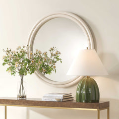 Florian Warm White Round Mirror - Ornate Home