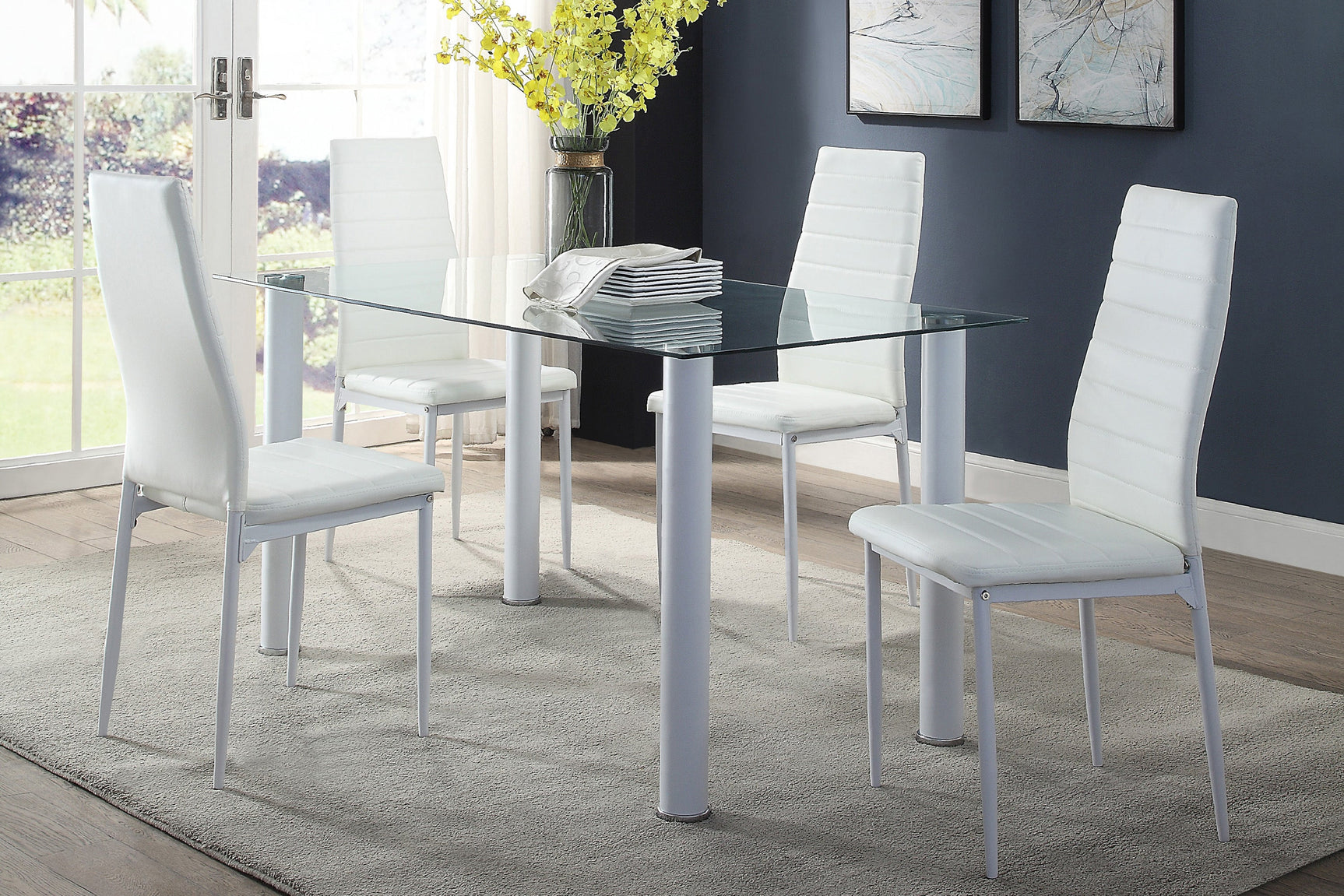 Florian White Side Chair (Set of 2) - Ornate Home