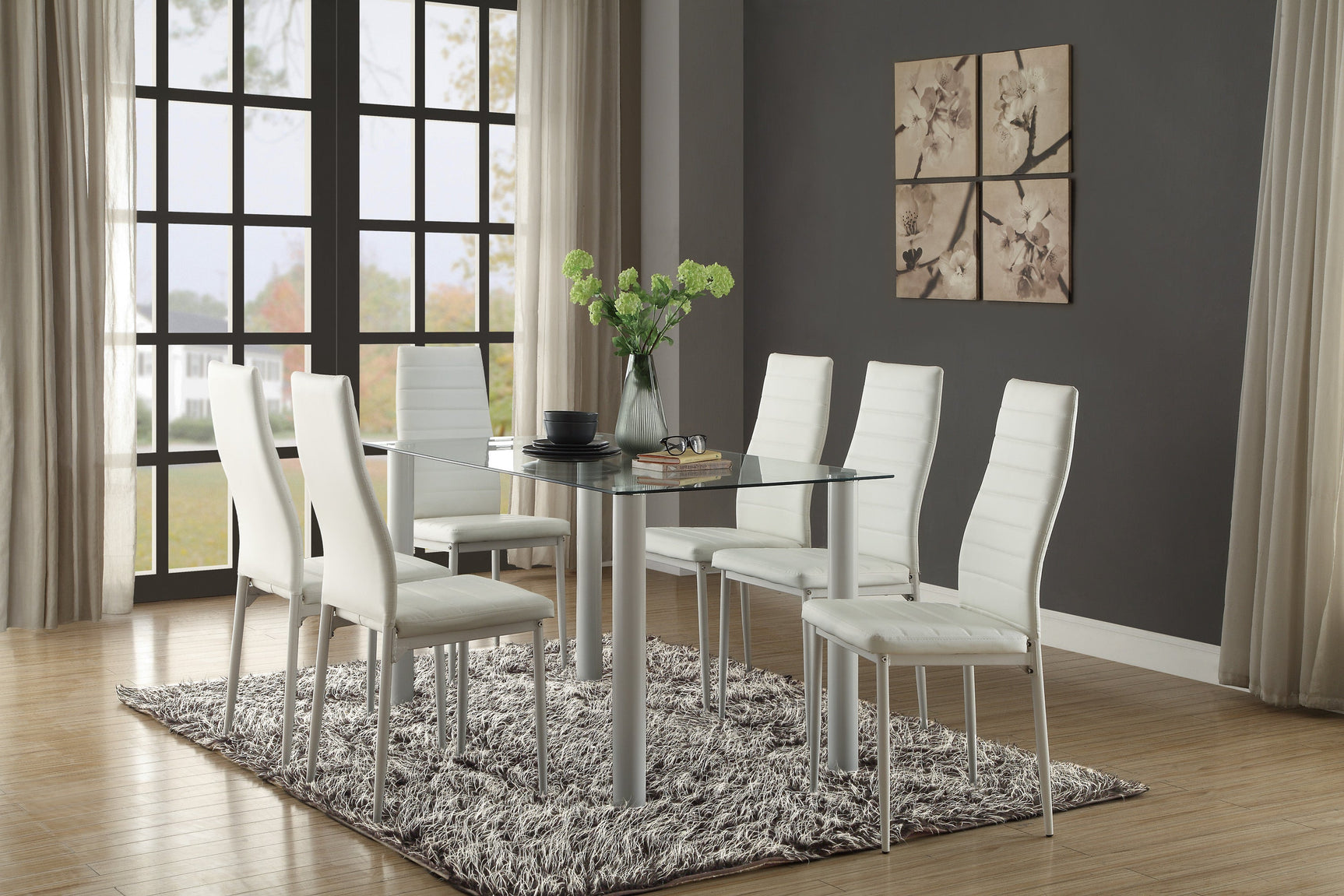 Florian White Side Chair (Set of 2) - Ornate Home