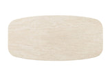 Florian Yellow Travertine/Brown Oak Coffee Table - Ornate Home