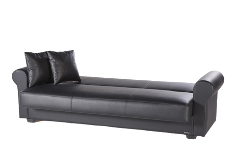 Floris Black 3 Seat Sleeper - Ornate Home