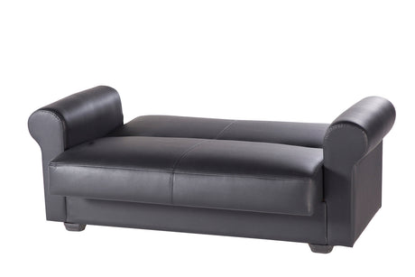 Floris Black Loveseat - Ornate Home