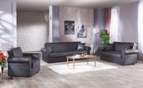 Floris Black Loveseat - Ornate Home