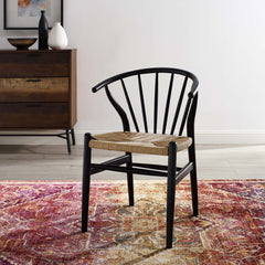 Flourish Black Spindle Wood Dining Side Chair - Ornate Home