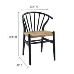 Flourish Black Spindle Wood Dining Side Chair - Ornate Home