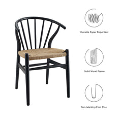 Flourish Black Spindle Wood Dining Side Chair (Set of 2) - Ornate Home